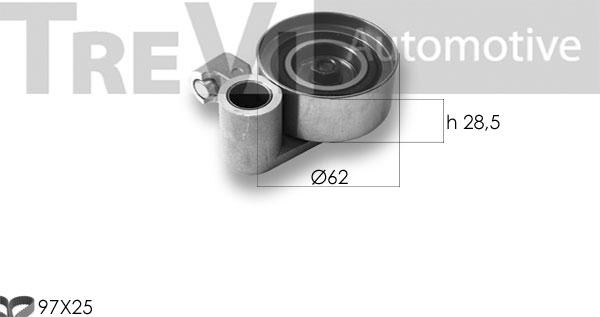 Trevi Automotive KD1406 - Zobsiksnas komplekts ps1.lv