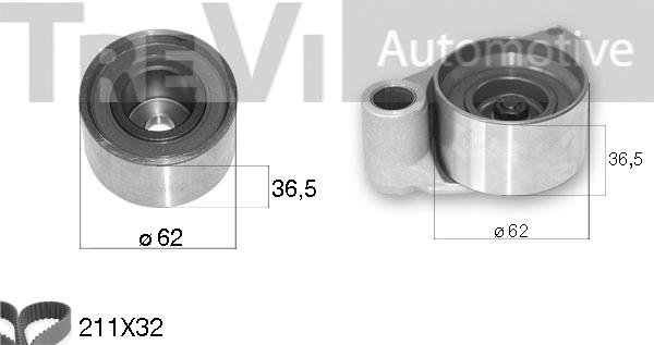 Trevi Automotive KD1402 - Zobsiksnas komplekts ps1.lv