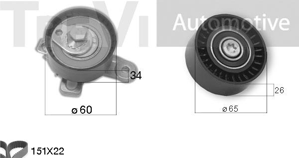 Trevi Automotive KD1419 - Zobsiksnas komplekts ps1.lv