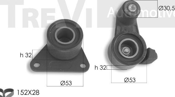 Trevi Automotive KD1418 - Zobsiksnas komplekts ps1.lv