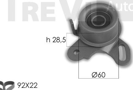 Trevi Automotive KD1412 - Zobsiksnas komplekts ps1.lv