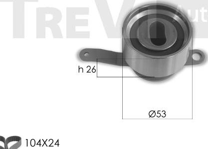 Trevi Automotive KD1430 - Zobsiksnas komplekts ps1.lv