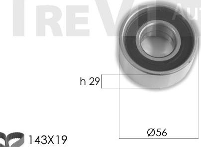 Trevi Automotive KD1437 - Zobsiksnas komplekts ps1.lv