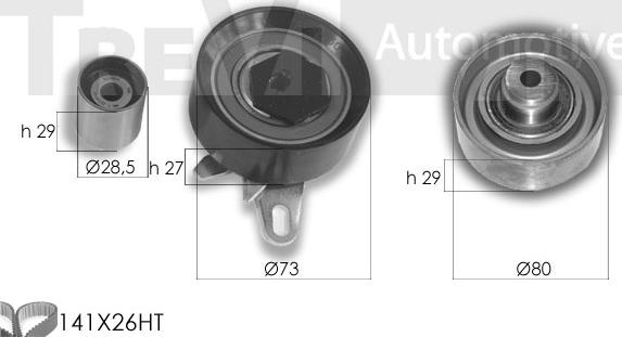 Trevi Automotive KD1424 - Zobsiksnas komplekts ps1.lv