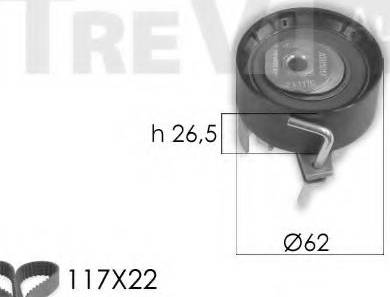 Trevi Automotive KD1423 - Zobsiksnas komplekts ps1.lv