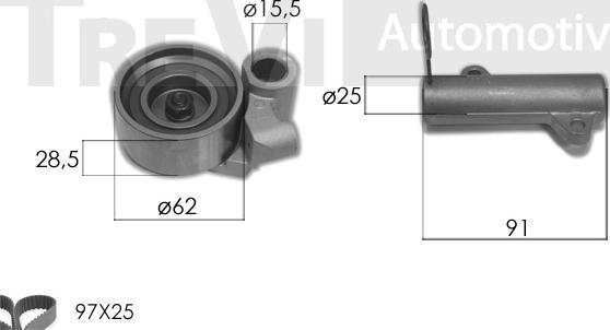 Trevi Automotive KD1470 - Zobsiksnas komplekts ps1.lv