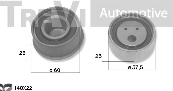 Trevi Automotive KD1472 - Zobsiksnas komplekts ps1.lv