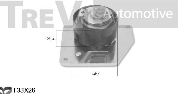 Trevi Automotive KD1517 - Zobsiksnas komplekts ps1.lv