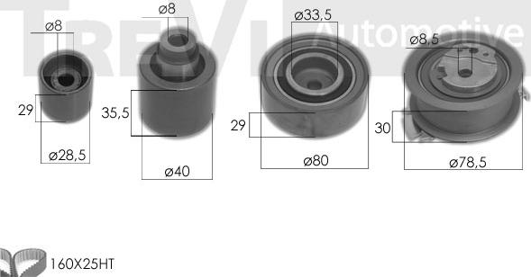 Trevi Automotive KD1533HP - Ūdenssūknis + Zobsiksnas komplekts ps1.lv