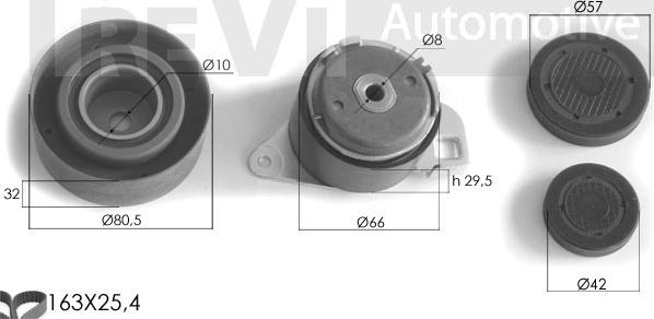 Trevi Automotive KD1099 - Zobsiksnas komplekts ps1.lv