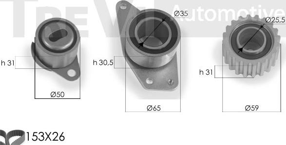 Trevi Automotive KD1094 - Zobsiksnas komplekts ps1.lv