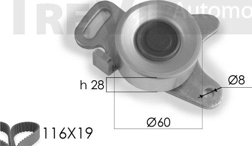 Trevi Automotive KD1040 - Zobsiksnas komplekts ps1.lv