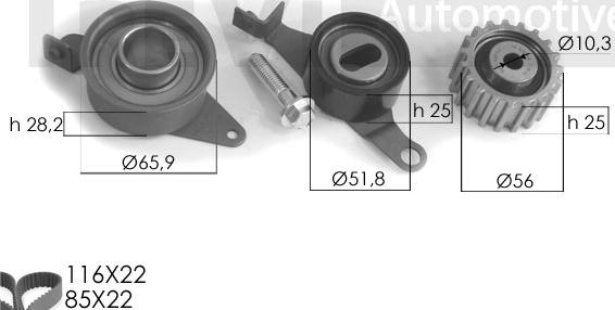 Trevi Automotive KD1041 - Zobsiksnas komplekts ps1.lv