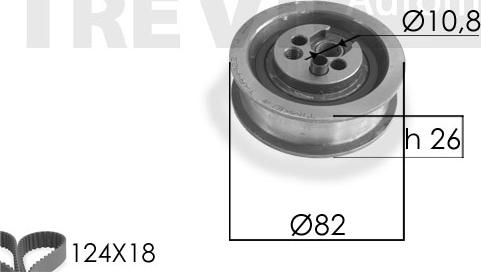 Trevi Automotive KD1043 - Zobsiksnas komplekts ps1.lv