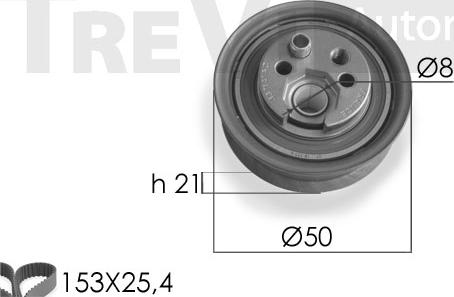 Trevi Automotive KD1059 - Zobsiksnas komplekts ps1.lv