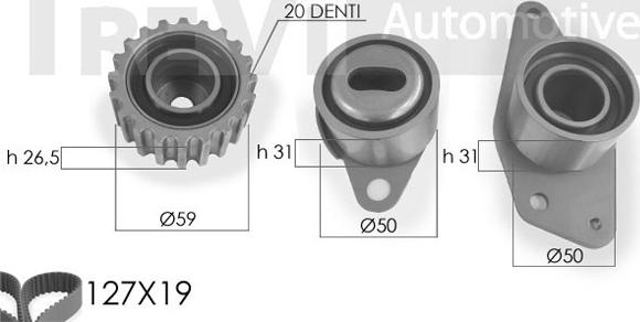 Trevi Automotive KD1056 - Zobsiksnas komplekts ps1.lv