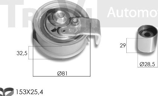 Trevi Automotive KD1058 - Zobsiksnas komplekts ps1.lv