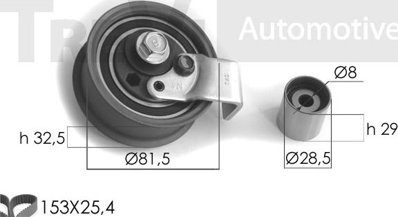 Trevi Automotive KD1057 - Zobsiksnas komplekts ps1.lv