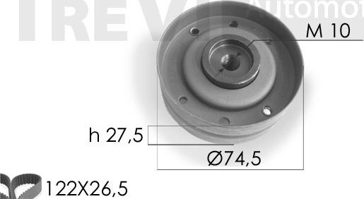 Trevi Automotive KD1061 - Zobsiksnas komplekts ps1.lv