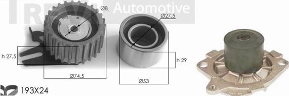 Trevi Automotive KD1004HP - Ūdenssūknis + Zobsiksnas komplekts ps1.lv