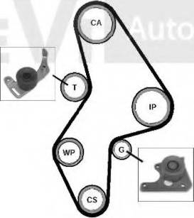 Trevi Automotive KD1004 - Zobsiksnas komplekts ps1.lv