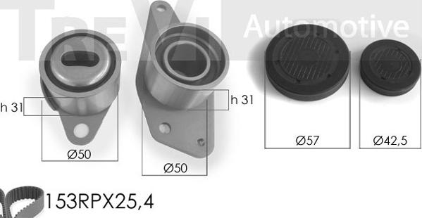 Trevi Automotive KD1014 - Zobsiksnas komplekts ps1.lv