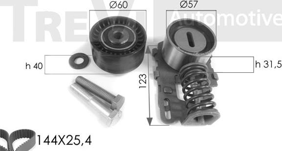 Trevi Automotive KD1016 - Zobsiksnas komplekts ps1.lv