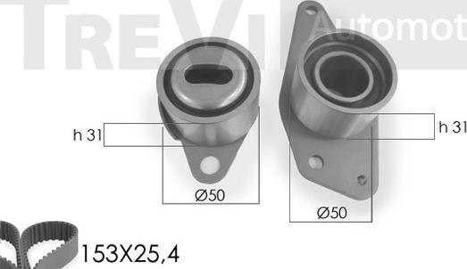 Trevi Automotive KD1010 - Zobsiksnas komplekts ps1.lv