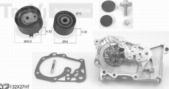 Trevi Automotive KD1011HP - Ūdenssūknis + Zobsiksnas komplekts ps1.lv