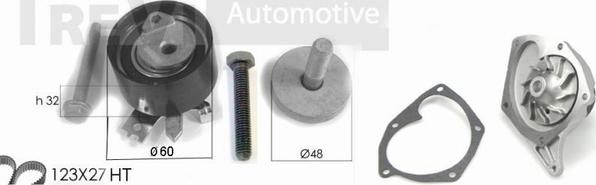 Trevi Automotive KD1012HP2 - Ūdenssūknis + Zobsiksnas komplekts ps1.lv