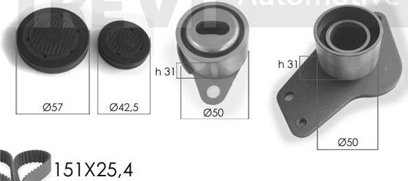 Trevi Automotive KD1017 - Zobsiksnas komplekts ps1.lv