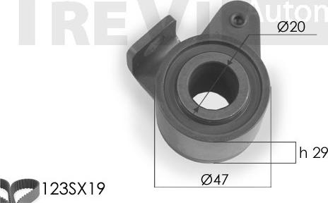 Trevi Automotive KD1081 - Zobsiksnas komplekts ps1.lv