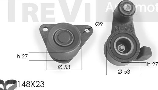 Trevi Automotive KD1083 - Zobsiksnas komplekts ps1.lv