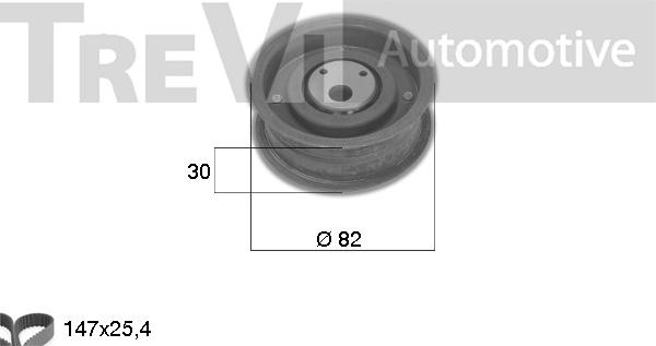 Trevi Automotive KD1036 - Zobsiksnas komplekts ps1.lv