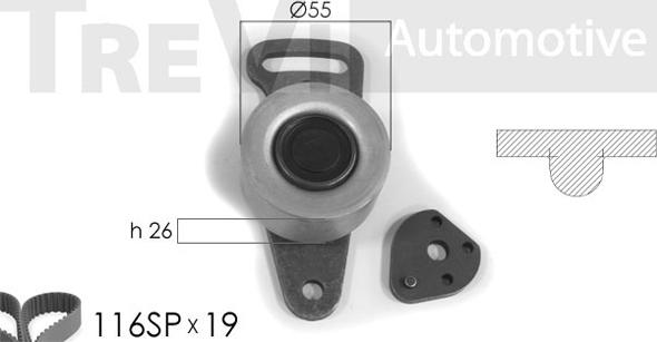 Trevi Automotive KD1030 - Zobsiksnas komplekts ps1.lv