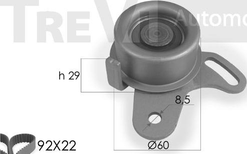 Trevi Automotive KD1033 - Zobsiksnas komplekts ps1.lv