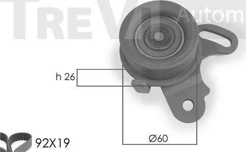 Trevi Automotive KD1032 - Zobsiksnas komplekts ps1.lv