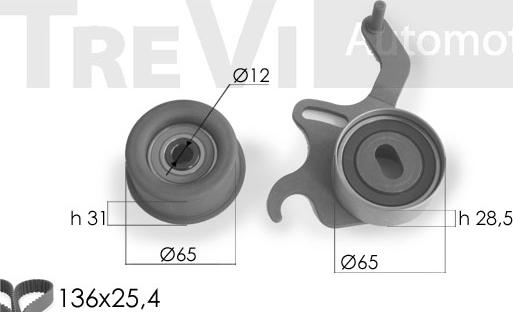 Trevi Automotive KD1074 - Zobsiksnas komplekts ps1.lv