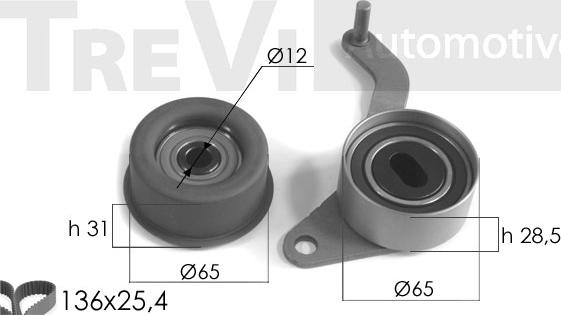 Trevi Automotive KD1076 - Zobsiksnas komplekts ps1.lv