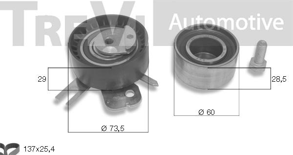 Trevi Automotive KD1070 - Zobsiksnas komplekts ps1.lv