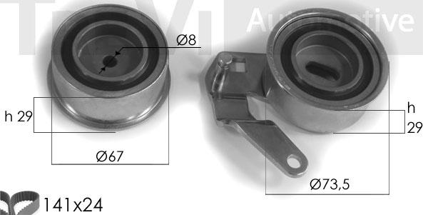 Trevi Automotive KD1072 - Zobsiksnas komplekts ps1.lv