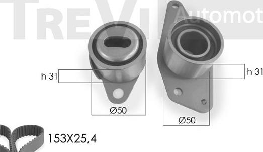 Trevi Automotive KD1196 - Zobsiksnas komplekts ps1.lv