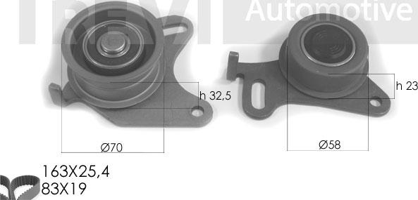 Trevi Automotive KD1190 - Zobsiksnas komplekts ps1.lv