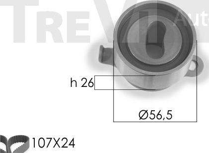 Trevi Automotive KD1154 - Zobsiksnas komplekts ps1.lv