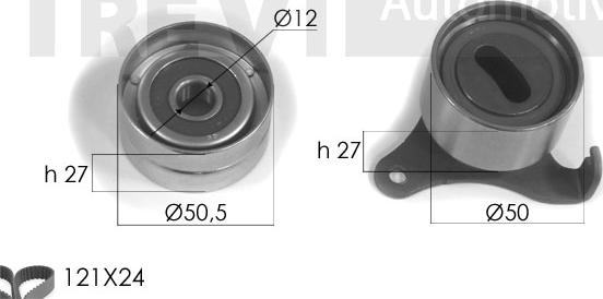 Trevi Automotive KD1156 - Zobsiksnas komplekts ps1.lv