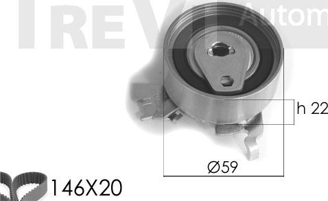 Trevi Automotive KD1169 - Zobsiksnas komplekts ps1.lv