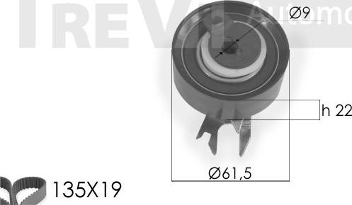 Trevi Automotive KD1161 - Zobsiksnas komplekts ps1.lv