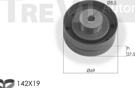 Trevi Automotive KD1109 - Zobsiksnas komplekts ps1.lv