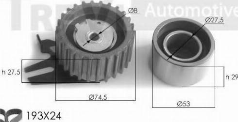 Trevi Automotive KD1106 - Zobsiksnas komplekts ps1.lv