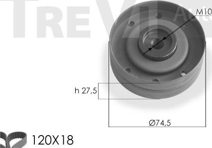 Trevi Automotive KD1102 - Zobsiksnas komplekts ps1.lv